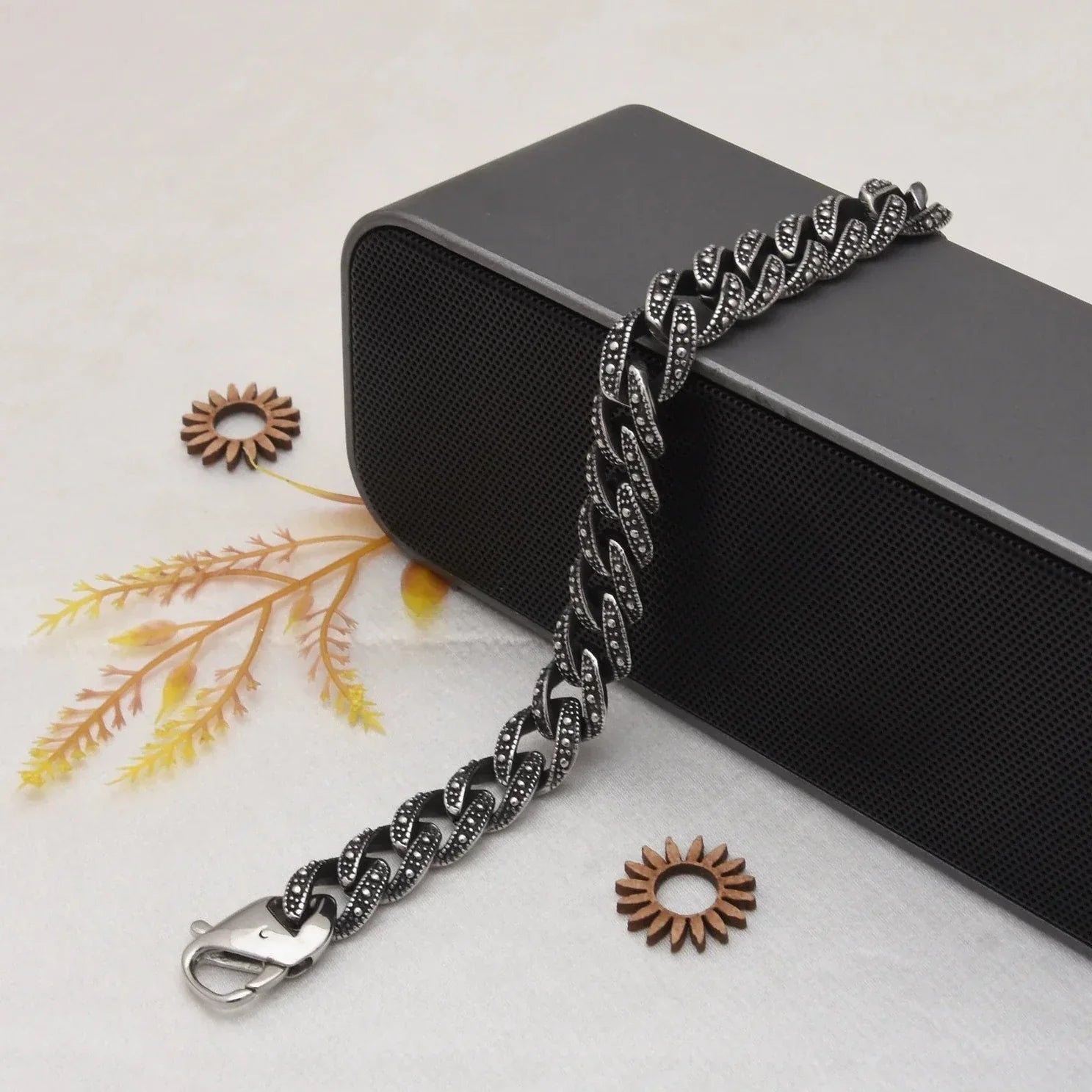 Dainty Design Best Quality Silver & Black Color Bracelet - Style C207 - AmazingBaba